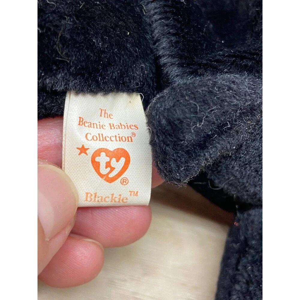 Vtg 1993 Ty Beanie Babies Blackie The Bear With Tags Erros 1993/ 94